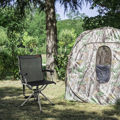 360 Degree Silent Swivel Hunting Chair with Adjustable Aluminum Legs