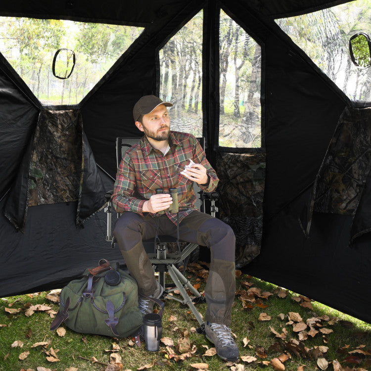 360 Degree Silent Swivel Hunting Chair with Adjustable Aluminum Legs