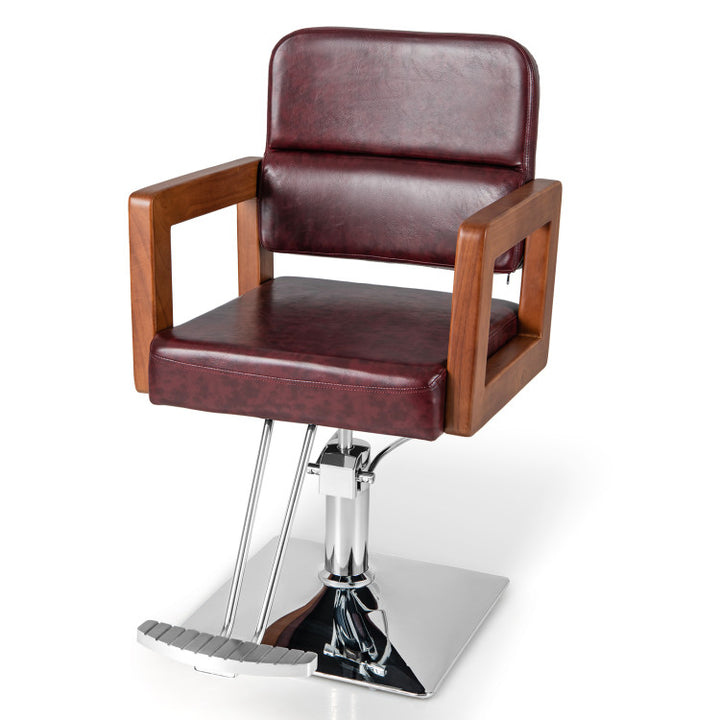 360° Swivel Artist Hand Salon Chair Hydraulic Barber Chair Hairstylist Chair with Adjustable Headrest and Seat Height