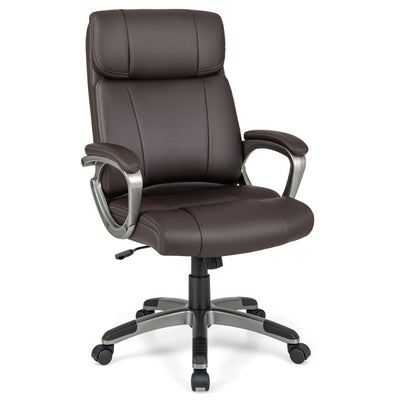 360° Swivel Office Chair PU Leather Executive Desk Chair with Adjustable Height and Wheels