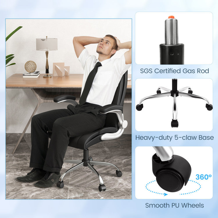 360° Swivel Heavy-Duty Executive Office Chair Computer Desk Chair with Rocking Function and Adjustable Headrest