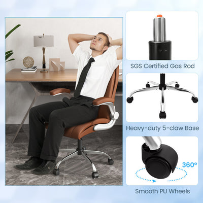 360° Swivel Heavy-Duty Executive Office Chair Computer Desk Chair with Rocking Function and Adjustable Headrest