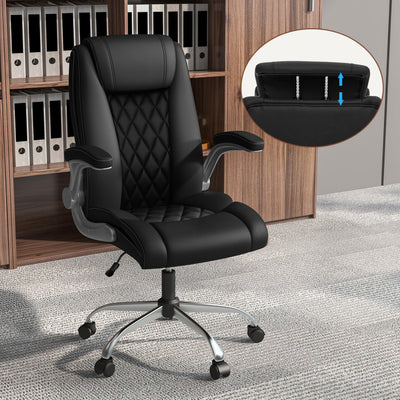 360° Swivel Heavy-Duty Executive Office Chair Computer Desk Chair with Rocking Function and Adjustable Headrest