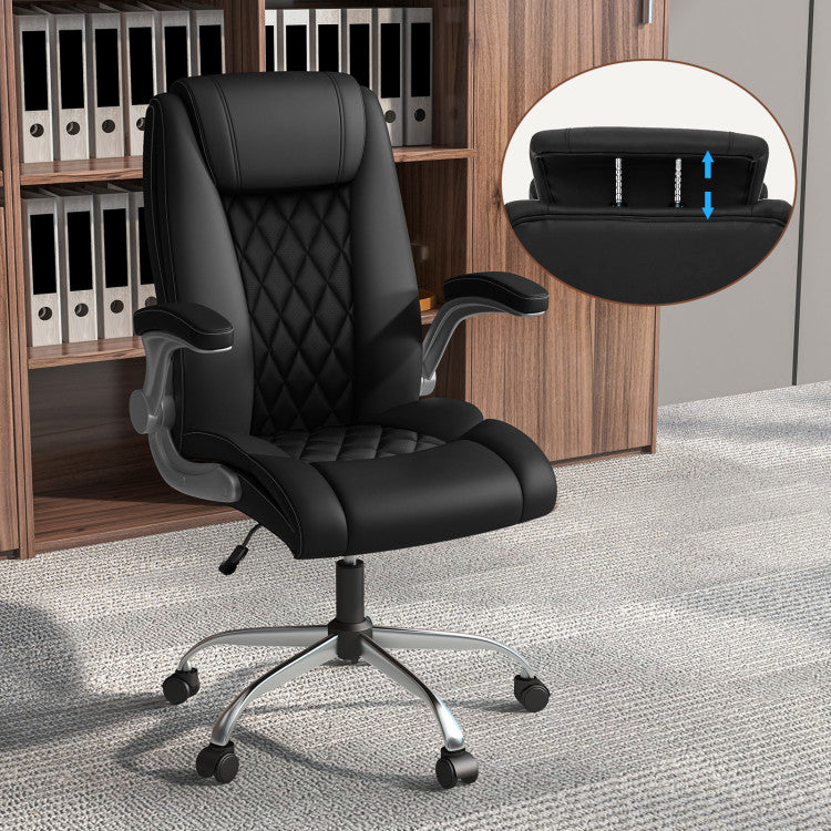 360° Swivel Heavy-Duty Executive Office Chair Computer Desk Chair with Rocking Function and Adjustable Headrest