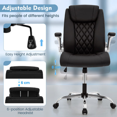 360° Swivel Heavy-Duty Executive Office Chair Computer Desk Chair with Rocking Function and Adjustable Headrest