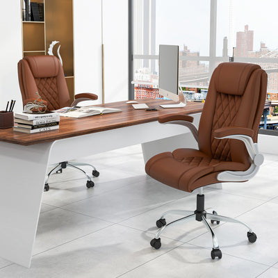 360° Swivel Heavy-Duty Executive Office Chair Computer Desk Chair with Rocking Function and Adjustable Headrest