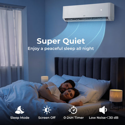36K BTU 3 Zone Wifi Enabled Mini Split Air Conditioner 21.5 SEER2 Wall Mount Ductless Inverter AC Unit with Remote Control and Heat Pump