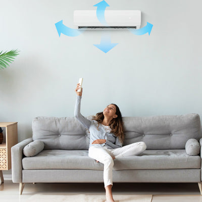 36k BTU Tri 3 Zone Mini Split Air Conditioner 19 SEER2 Wifi Enabled Ductless Wall Mounted Inverter AC Unit with 24H Timer and Remote Control