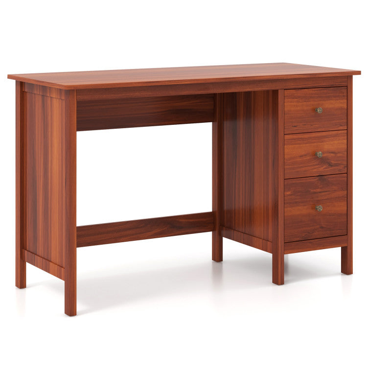 3-Drawer Home Office Study Computer Desk with Spacious Desktop