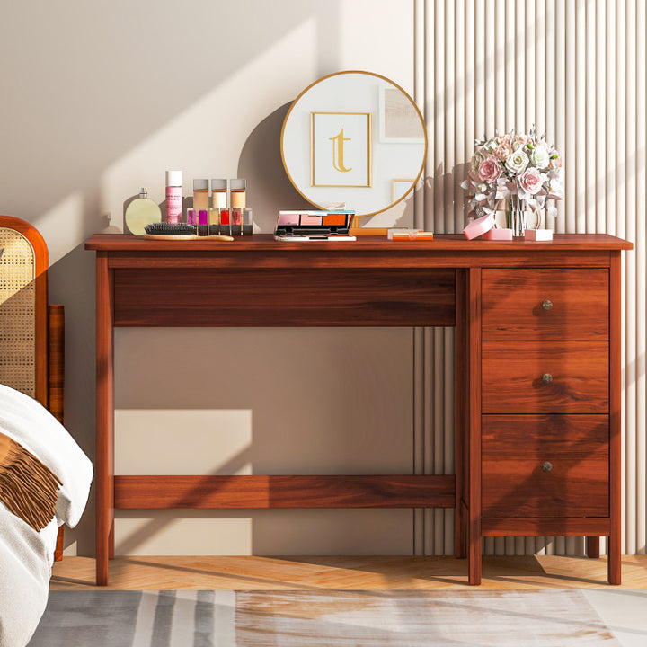 3-Drawer Home Office Study Computer Desk with Spacious Desktop