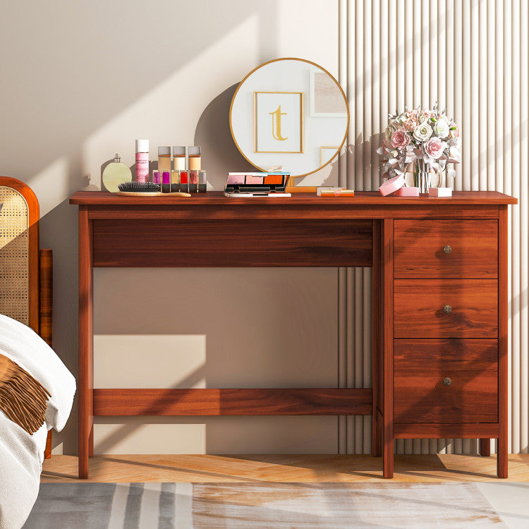 3-Drawer Home Office Study Computer Desk with Spacious Desktop