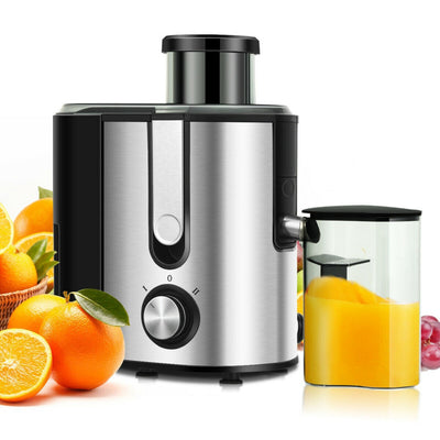 400W Masticating Juicer Machines Stainless Steel Centrifugal Juicer Extractor with Dual Speed Control and Safety Lock Unit