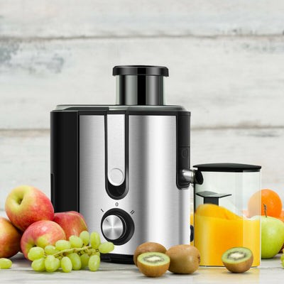 400W Masticating Juicer Machines Stainless Steel Centrifugal Juicer Extractor with Dual Speed Control and Safety Lock Unit