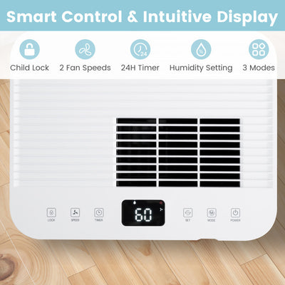 4500 Sq.Ft 54 Pints Dehumidifier with Drain Hose for Home