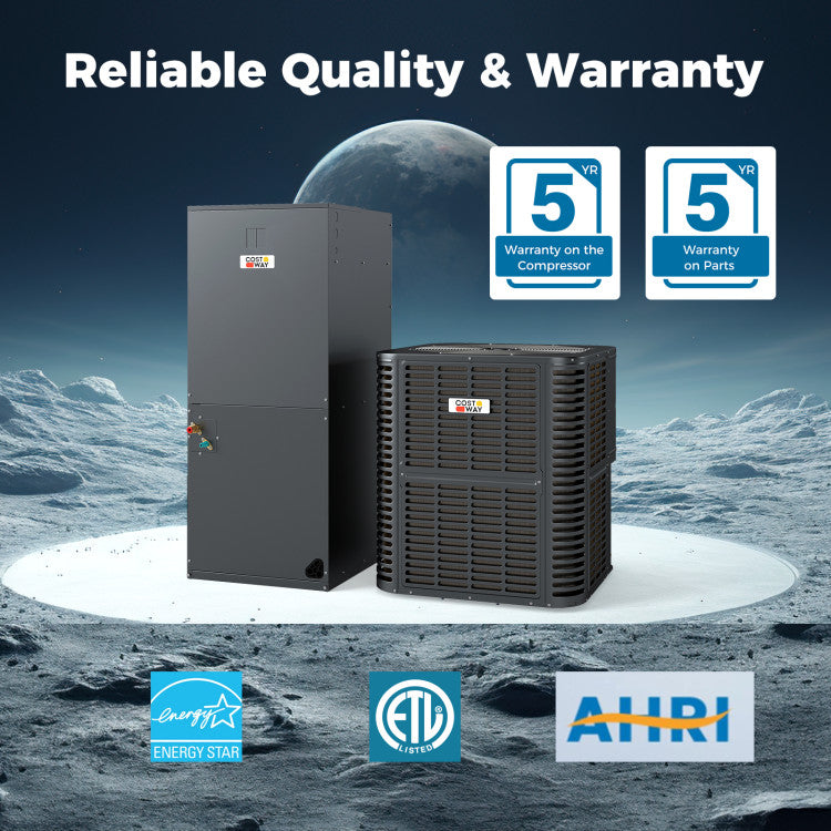 4 to 5 Ton Variable Speed Central Air Conditioner 17-17.5 SEER2 Energy Star Certified AC Unit with Auto Defrost Function and Advanced Inverter Technology