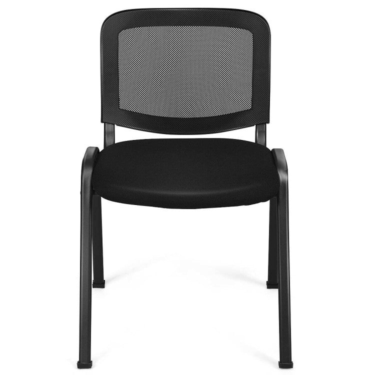 5-Pack Conference Chair Set Stackable Office Chairs Armless Guest Reception Chair with Padded Cushion