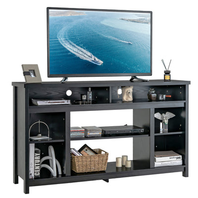 58 Inch Fireplace TV Stand Cabinet Media Entertainment Center TV Console Table with Adjustable Shelf for TVs up to 65 Inches