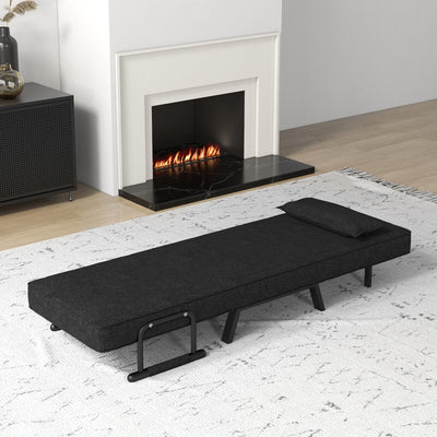 5 Position Folding Convertible Sleeper Sofa Bed Arm Chair with Adjustable Backrest