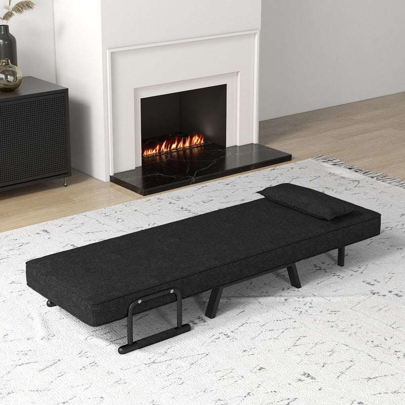 5 Position Folding Convertible Sleeper Sofa Bed Arm Chair with Adjustable Backrest