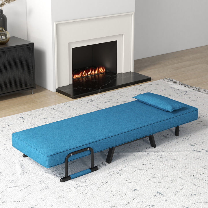 5 Position Folding Convertible Sleeper Sofa Bed Arm Chair with Adjustable Backrest