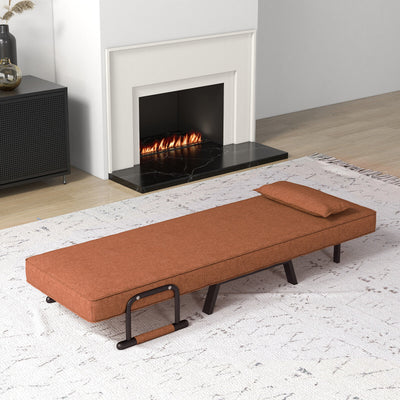 5 Position Folding Convertible Sleeper Sofa Bed Arm Chair with Adjustable Backrest