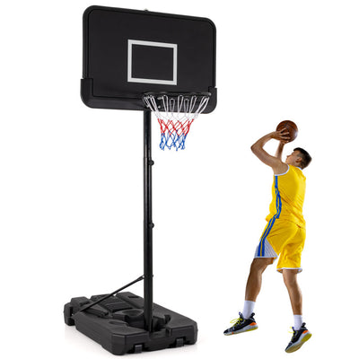 6.5-10 FT Outdoor Portable Basketball Hoop Heavy-Duty Adjustable Basketball Goal System with Fillable Base and Wheels
