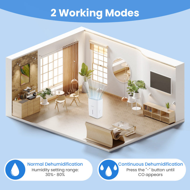 65 Pints Dehumidifier with 24H Timer and LED Display