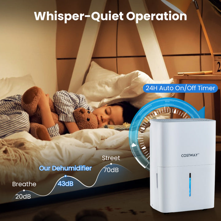 65 Pints Dehumidifier with 24H Timer and LED Display