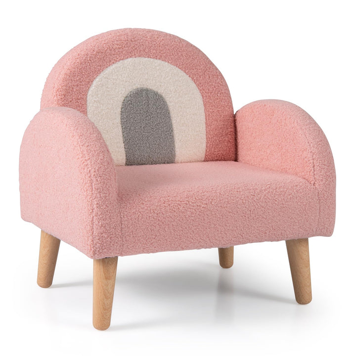 Plush Toddler Armchair, Cozy Kids Sofa with Supportive Back &amp; Armrests