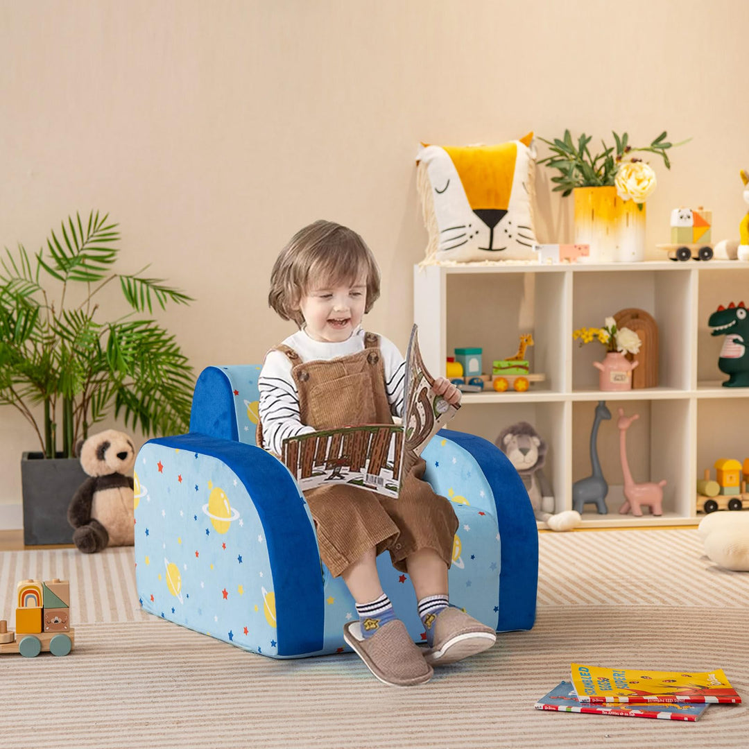 3-in-1 Convertible Chair, Kids Flip Open Seat, Children Sofa with Sponge Cushion Seat