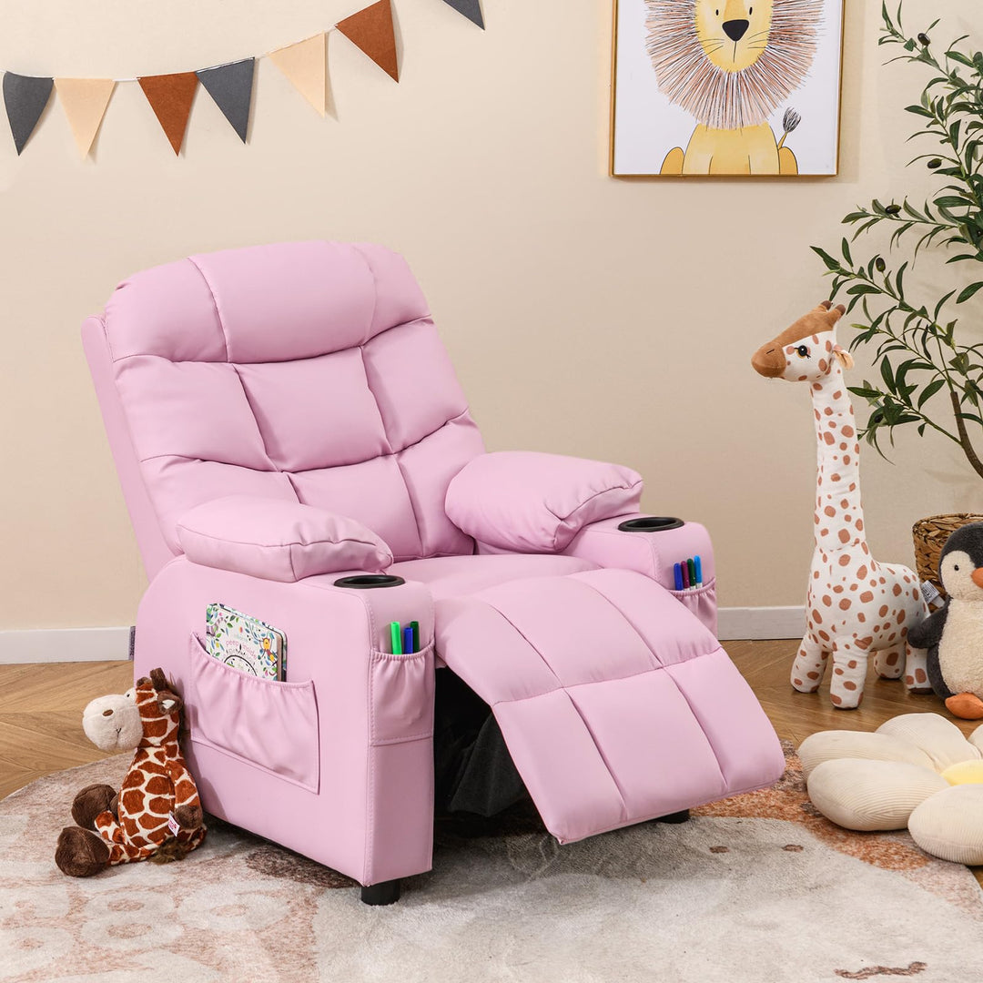 Kids Recliner Chair, Reclining Toddler Push Back Sofa, for Kids Ages 3+