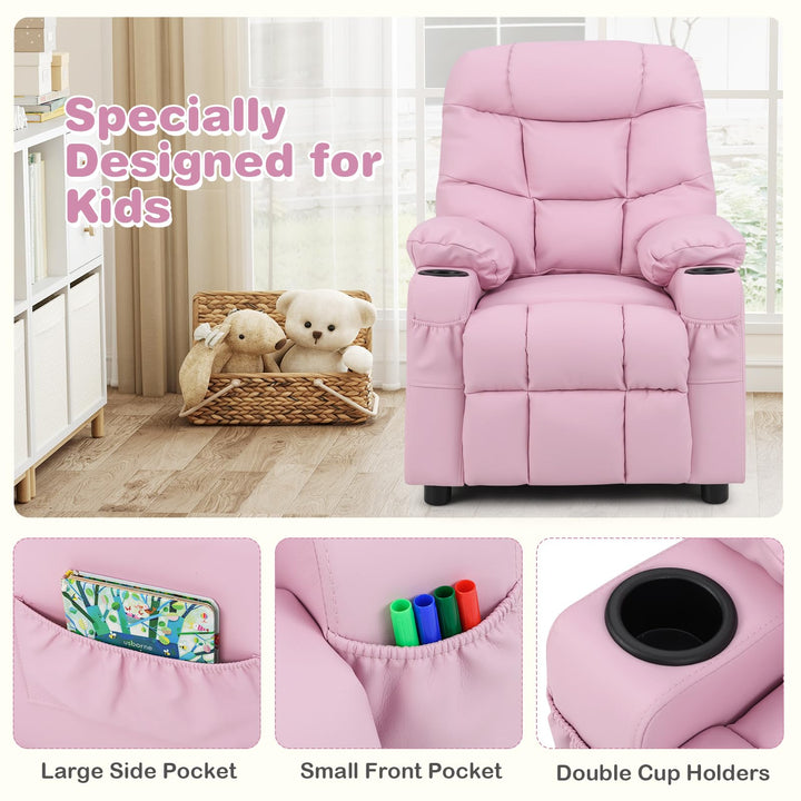 Kids Recliner Chair, Reclining Toddler Push Back Sofa, for Kids Ages 3+