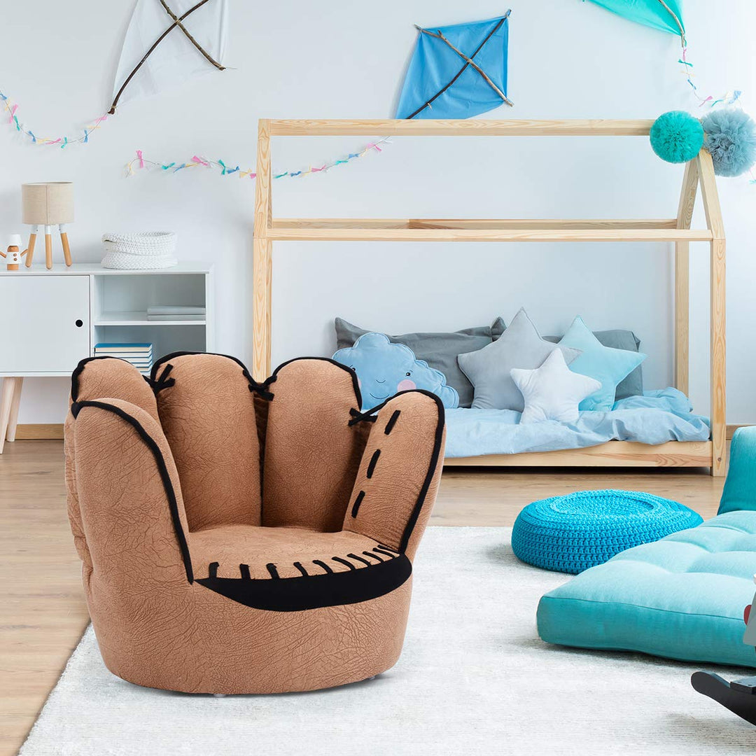 Kids Couch, Toddler Armchair with Baseball Glove Design, Sponge Padded Cushion