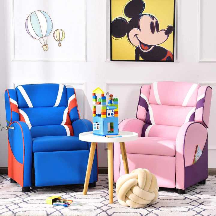 Kids Recliner Chair, Ergonomic Children Lounge Sofa with Adjustable Backrest