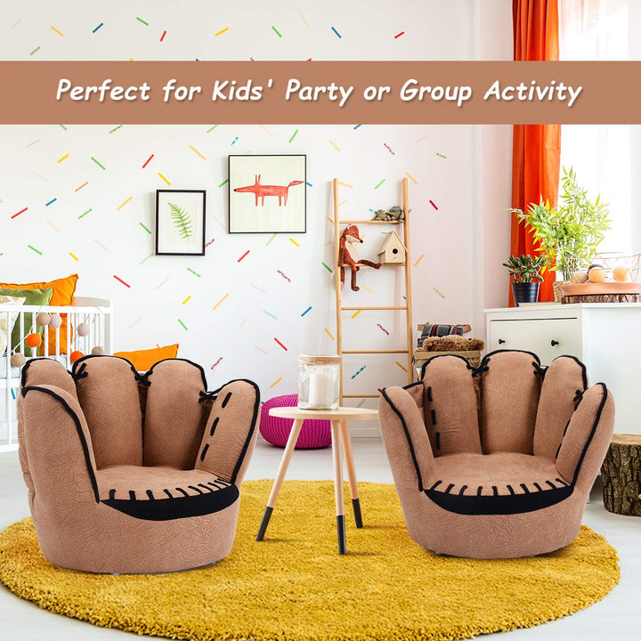 Kids Couch, Toddler Armchair with Baseball Glove Design, Sponge Padded Cushion