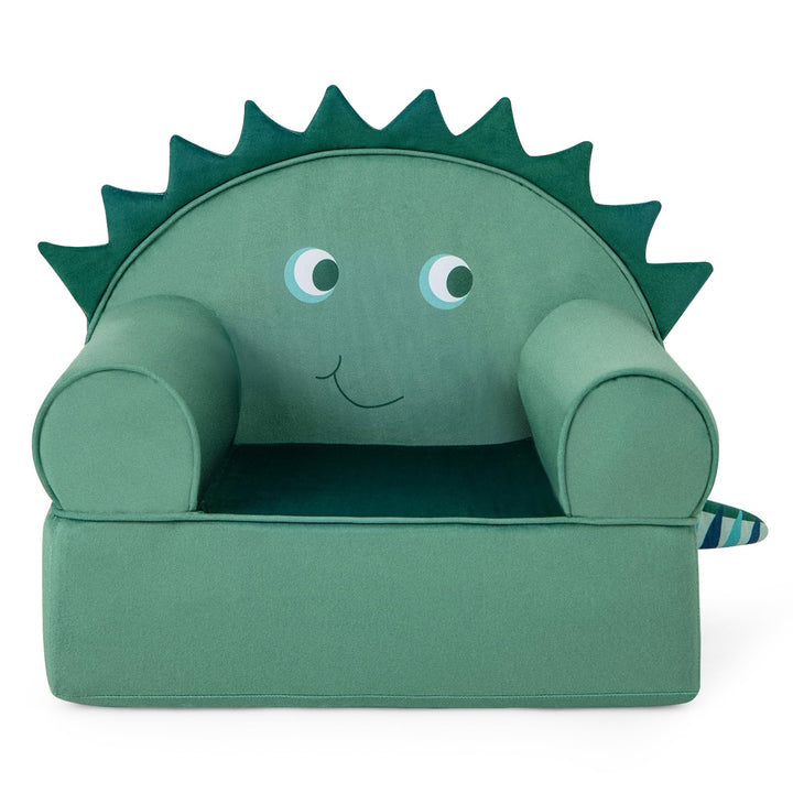 Toddler Dinosaur Armchair, Kids Sponge Filled Couch with Washable Velvet Cover and Soft Sponge Filling
