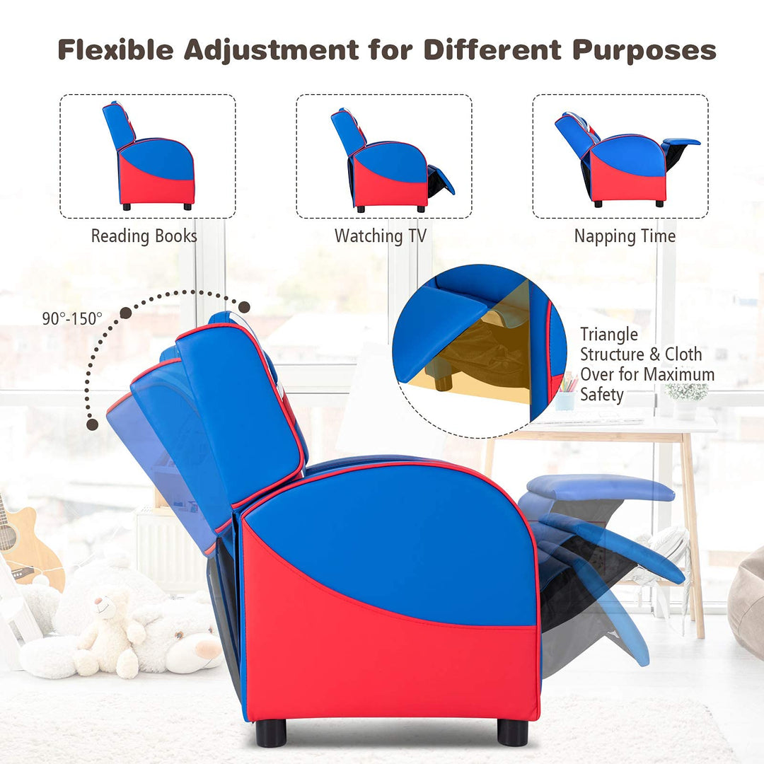 Kids Recliner Chair, Ergonomic Children Lounge Sofa with Adjustable Backrest