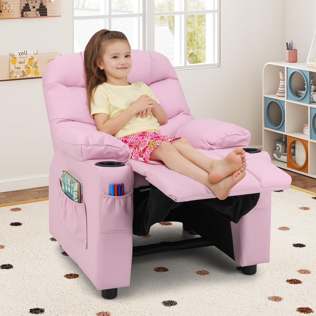 Kids Recliner Chair, Reclining Toddler Push Back Sofa, for Kids Ages 3+