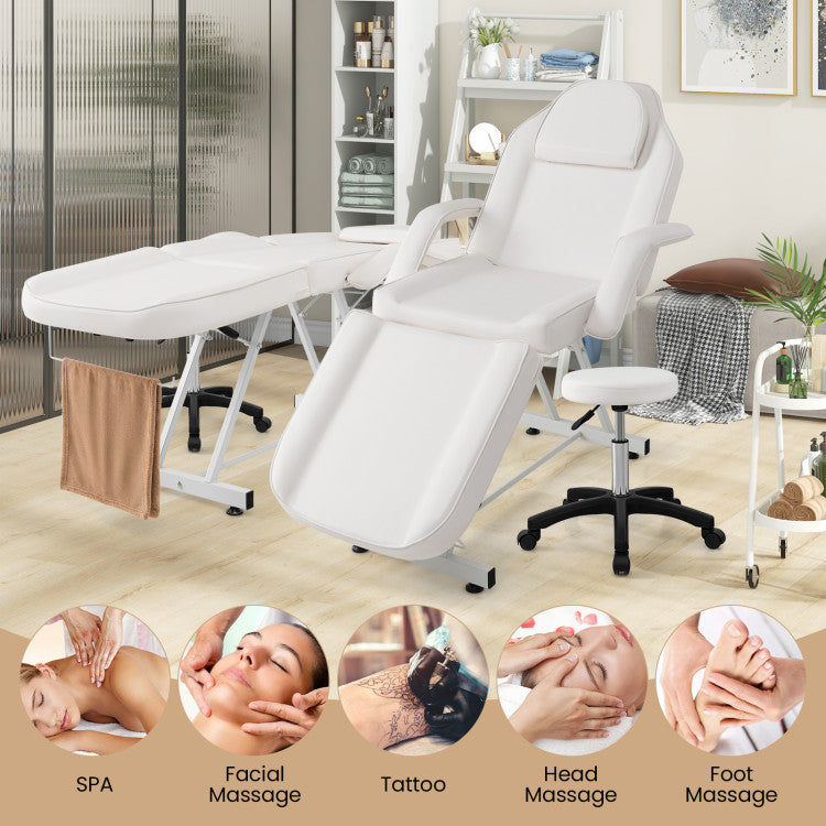 Facial Bed Massage Chair With Stool 2in1 Facial Massage Bed (with