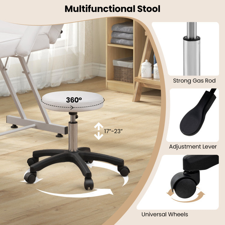 73 Inch Massage Bed Facial Chair Set 3-Section Convertible Tattoo Esthetician Chair with Adjustable Backrest and Towel Rack