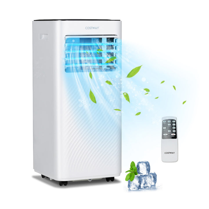 8000BTU Portable Air Conditioner 4-IN-1 Air Cooler &amp; Dehumidifier with Remote Control and 24H Timer for Home &amp; Office