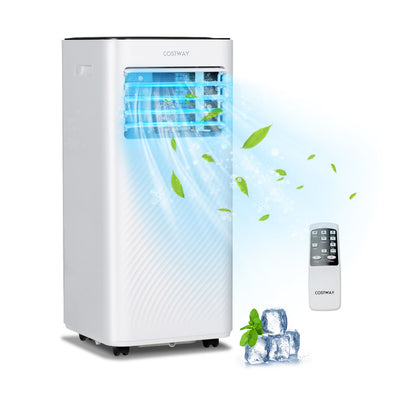 8000BTU Portable Air Conditioner 4-IN-1 Air Cooler & Dehumidifier with Remote Control and 24H Timer for Home & Office