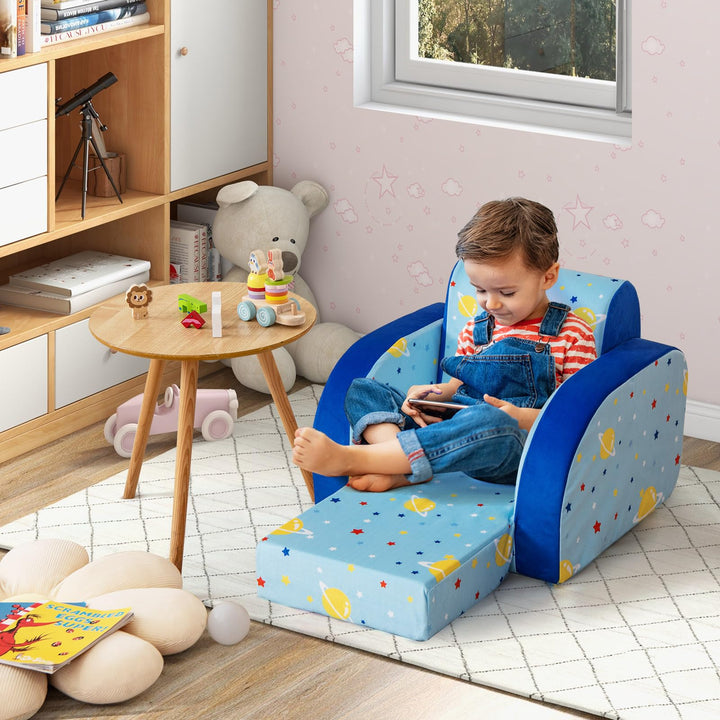 3-in-1 Convertible Chair, Kids Flip Open Seat, Children Sofa with Sponge Cushion Seat