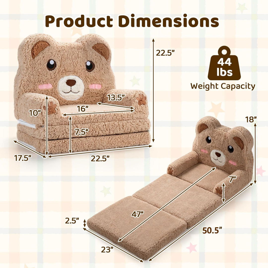 2-in-1 Foldable Sofa Bed for Kids