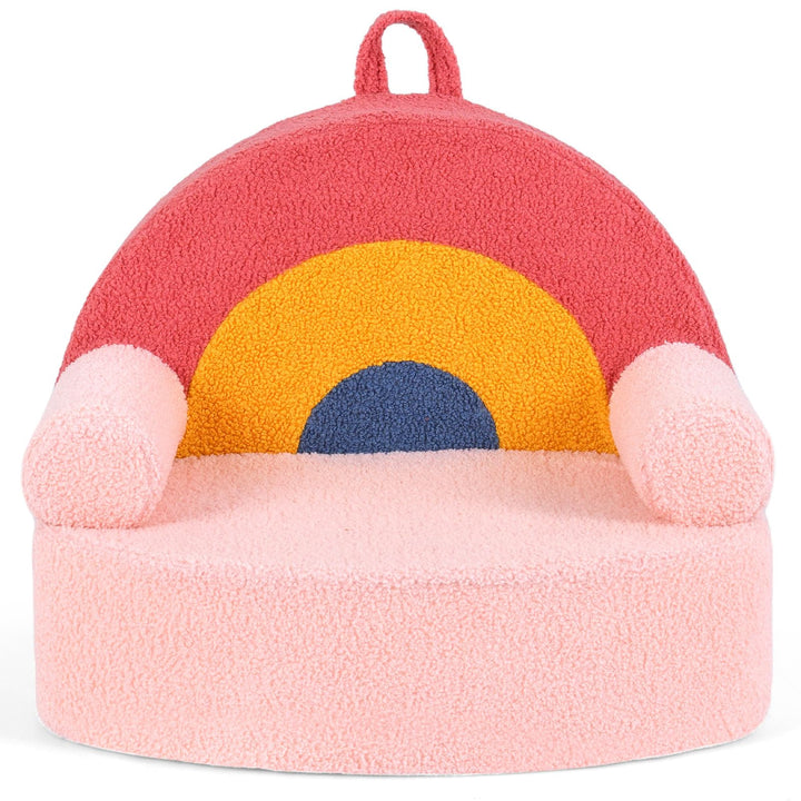 Kids Couch, Toddler Foam Sofa with Soft &amp; Machine-Washable Teddy Fleece Cover