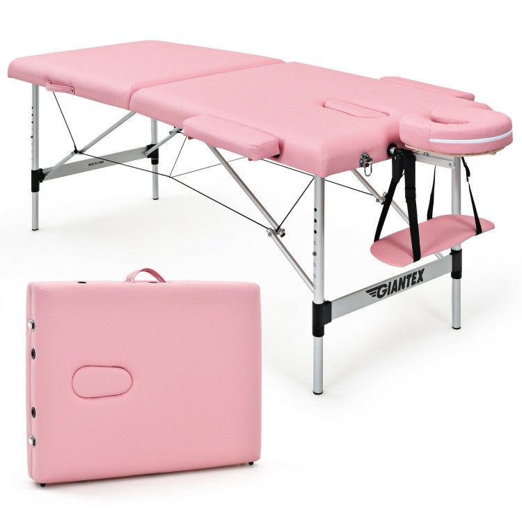 84 Inch Portable Massage Table Lash Bed Height Adjustable Salon Spa Tattoo Bed with Carry Case