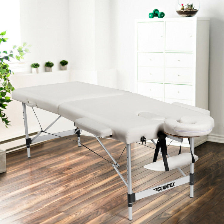 84 Inch Portable Massage Table Lash Bed Height Adjustable Salon Spa Tattoo Bed with Carry Case