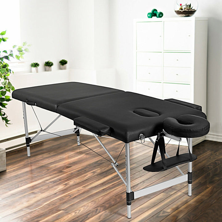 84 Inch Portable Massage Table Lash Bed Height Adjustable Salon Spa Tattoo Bed with Carry Case