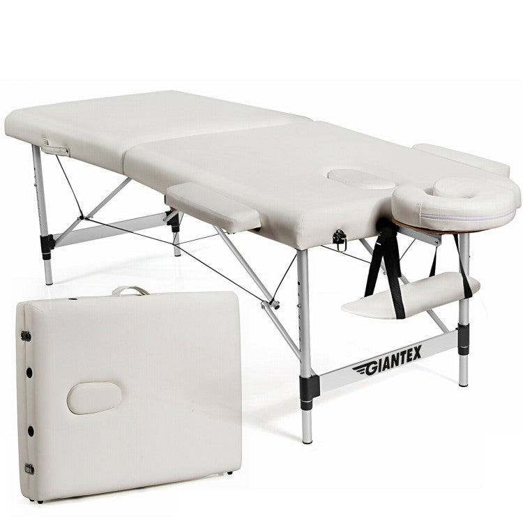 84 Inch Portable Massage Table Lash Bed Height Adjustable Salon Spa Tattoo Bed with Carry Case