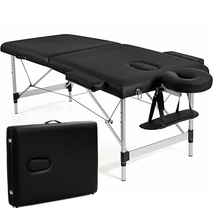 84 Inch Portable Massage Table Lash Bed Height Adjustable Salon Spa Tattoo Bed with Carry Case